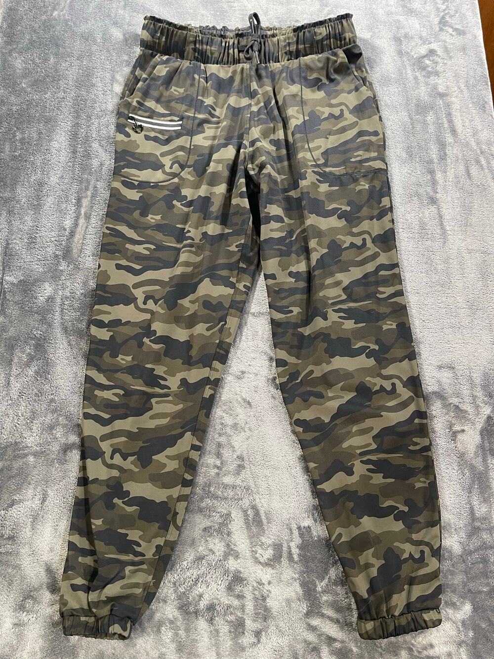 Camouflage Joggers Size M Elastic Waist Drawstring Track Pants Utility Gorpcore